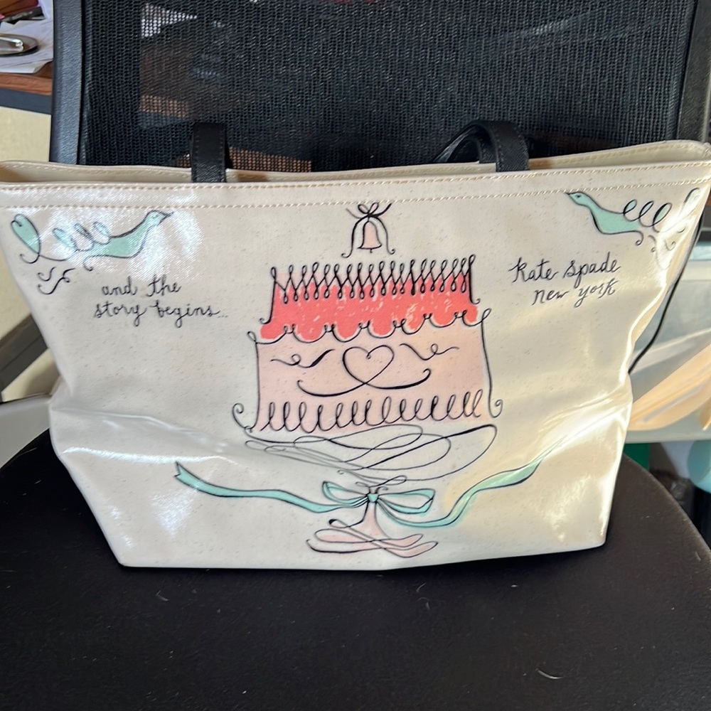 Kate Spade Wedding Bell Cake Francis Tote Purse Bride Shower Honeymoon